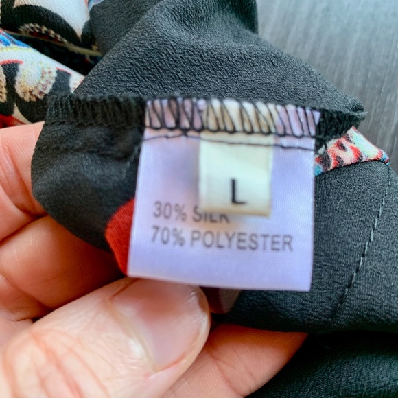 Goddess Silk Blend Asymmetrical Tunic NWOT - Picture 7 of 8